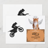 Invitation Pilote Motocross - Choisir la couleur arrière - pl (Devant / Derrière)