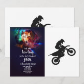 Invitation Pilote Motocross - Choisir la couleur arrière - pl (Devant / Derrière)