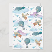 Invitation Pilote Teddy Bear Premier Enfants d'anniversaire (Dos)