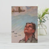 Invitation pilote Vintage (Debout devant)