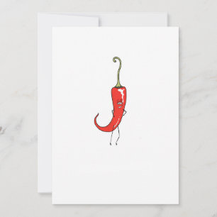 Invitation Piment rouge drôle