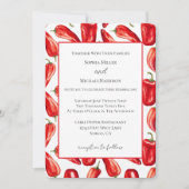 Invitation Piments forts rouges et piquants de mariage (Devant)