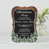 Invitation Pin de la Forêt de Bois Noir Joyeux Noël (Debout devant)