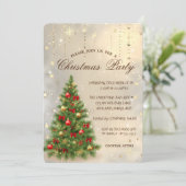 Invitation Pin de Noël Chic, Flocs de neige Noël (Debout devant)