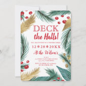 Invitation Pin de Noël Cool, terrasse en or (Devant)