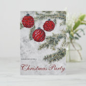 Invitation Pin de Noël Ornements Fête (Debout devant)