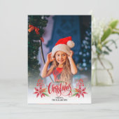 Invitation Pin de Noël photo Customisée minimale (Debout devant)