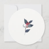 Invitation Pin d'eau vert peintre rouge couronne (Dos)