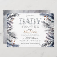 Pin d'hiver rustique | Baby shower Floral Berries