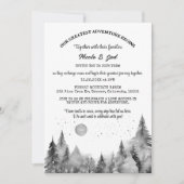 Invitation Pin d'hiver rustique neige extérieure Mariage (Devant)