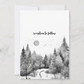 Invitation Pin d'hiver rustique neige extérieure Mariage (Dos)