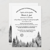 Invitation Pin d'hiver rustique neige extérieure Mariage (Devant / Derrière)