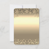 Invitation Pin d'or, Pneus de neige de points Fête de Noël (Dos)