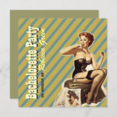 Invitation pin fille bachelorette fête lingerie douche (Devant / Derrière)