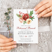 Invitation Pin floral en terre cuite Brunch de répétition