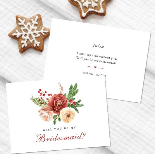 Invitation Pin Floral Terracotta Serez-Vous Ma Servante D'Acc