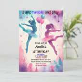 Invitation Pin moderne mignon Jump fille gymnastique 10e anni (Debout devant)