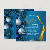 Invitation pin naval flocon de neige moderne fête de Noël d'h (Devant / Derrière)