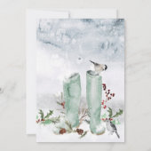 Invitation Pin neigeux et épinette Noël Bridesmaitres Déjeune (Dos)