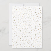 Invitation Pin parties scintillant or, confetti douche nuptia (Dos)