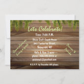 Invitation Pin rustique et Barque de Noël (Dos)