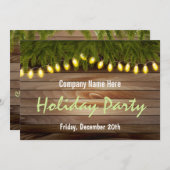 Invitation Pin rustique et Barque de Noël (Devant / Derrière)