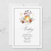 Invitation Pin rustique et épicéa Mariage de Wonderland Winte (Devant)