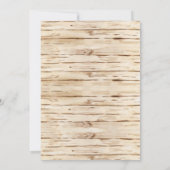 Invitation Pin rustique naturel vert et Mariage de baies roug (Dos)