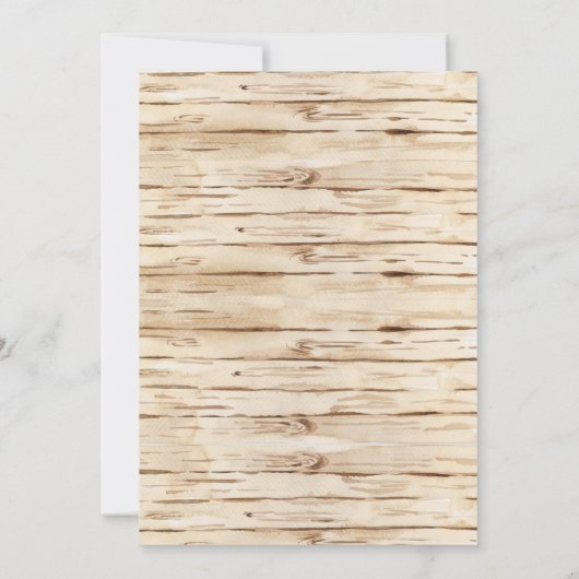 Invitation Pin rustique naturel vert et Mariage de baies roug (Dos)