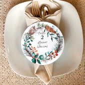 Invitation Pin vert Eucalyptus Pinecone Nom de la couronne Ét