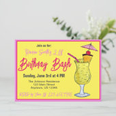 Invitation Piña Colada Puerto Rican Pineapple Cocktail Party (Debout devant)