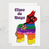 Invitation Pinata Cinco de Mayo (Devant / Derrière)