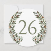 Invitation Pinceau d'arbre rustique Forêt d'hiver Numéro de t (Devant)