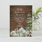 Invitation Pinceau rustique C'est la saison pour se marier (Debout devant)