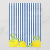 Invitation Pincée méditerranéenne de citron pour la douche de (Dos)