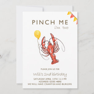 Invitation pincer-moi fête des langoustes