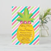 Invitation Pinces ananas et arc-en-ciel (Debout devant)