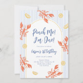 Invitation Pinch Me Homard Anniversaire Bandes côtières (Devant)