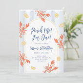 Invitation Pinch Me Homard Anniversaire Bandes côtières (Debout devant)