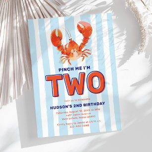 Invitation Pinch Me Je suis deux homards 2e anniversaire