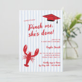Invitation Pinch Me She's Done Crawfish Boil Grad Party (Debout devant)