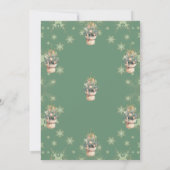 Invitation Pine Arbres Ornements Snowflakes Noël Fête (Dos)