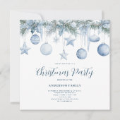 Invitation Pine bleue Noël (Devant)
