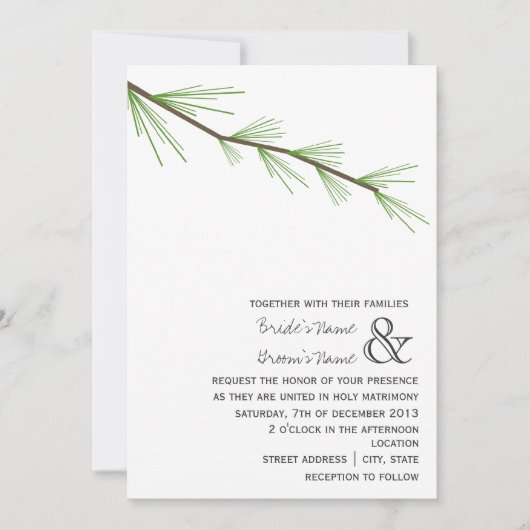 Invitation Pine Bough (Devant)