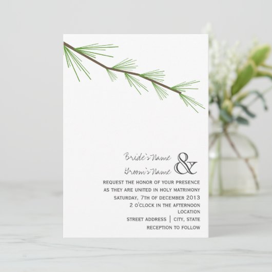 Invitation Pine Bough (Debout devant)