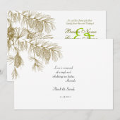 Invitation Pine Boughs 2 (Devant / Derrière)