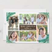 Invitation Pine Branches Six Photo Collage Personnalisé (Devant)