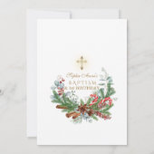 Invitation Pine cannelle Sucre de canne 1er anniversaire & Ba (Dos)