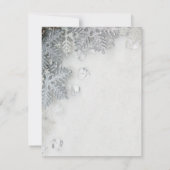 Invitation Pine Cone, Dîner de répétition des flocons de neig (Dos)