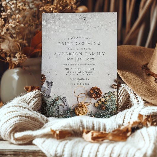 Invitation Pine Cône Éclairage à cordes d'Amabilité Rustique